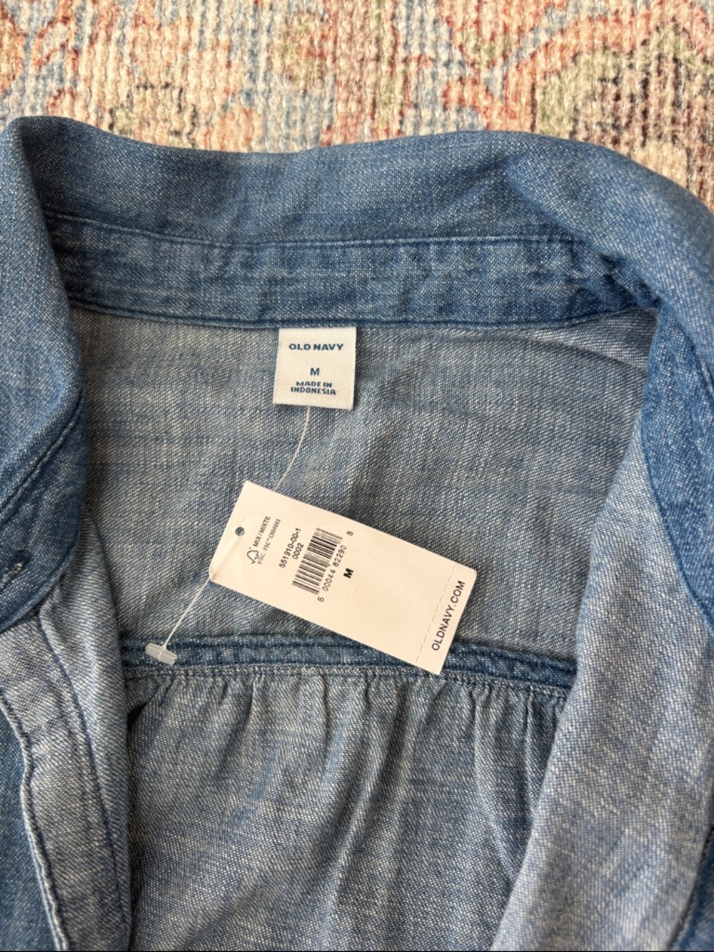Old Navy Blue Denim Button-Up Dress - Picture 2 of 4